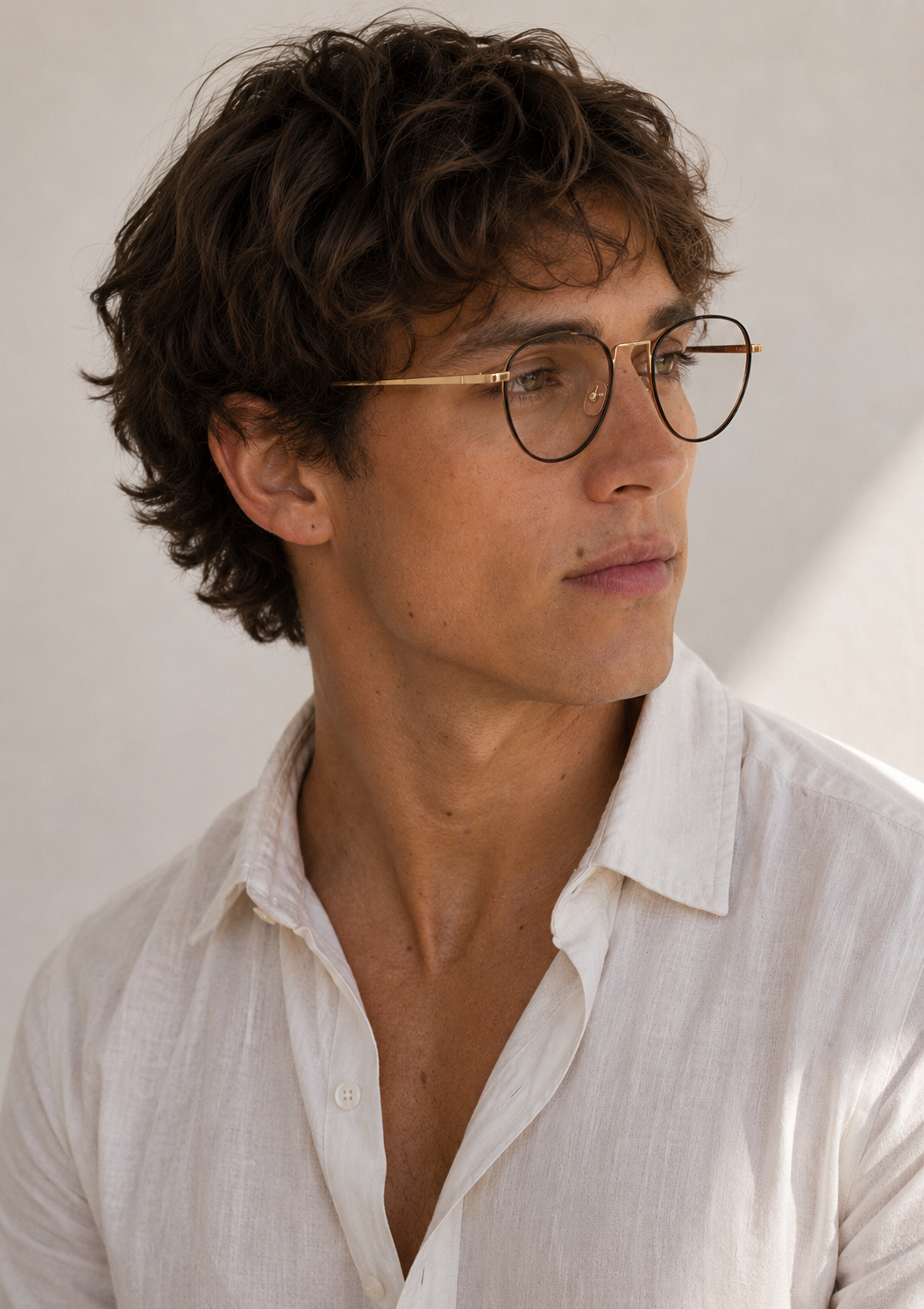 Gafas de aviador de metal dorado #BS0406-0429