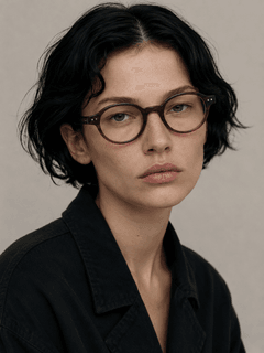 Oval Purple Acetate Glasses #BS0420-0111