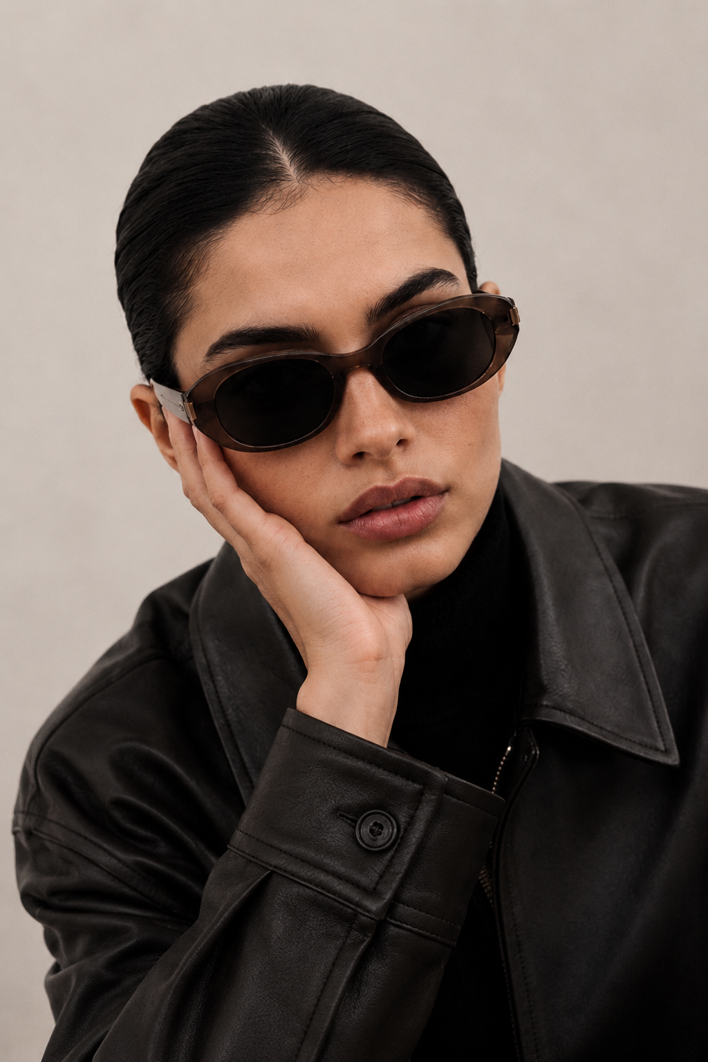 Oval Brown TR90 Sunglasses #BS0824-0121