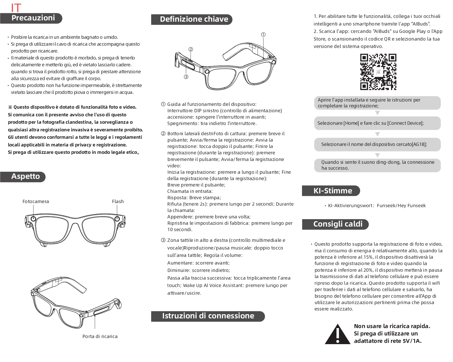 AG18 Black TR90 Smart AI Glasses #BS1223-0004