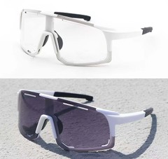 Lunettes photochromiques géométriques en plastique blanc #BS1725-0066
