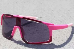 Lunettes photochromiques géométriques roses en plastique #BS1725-0067