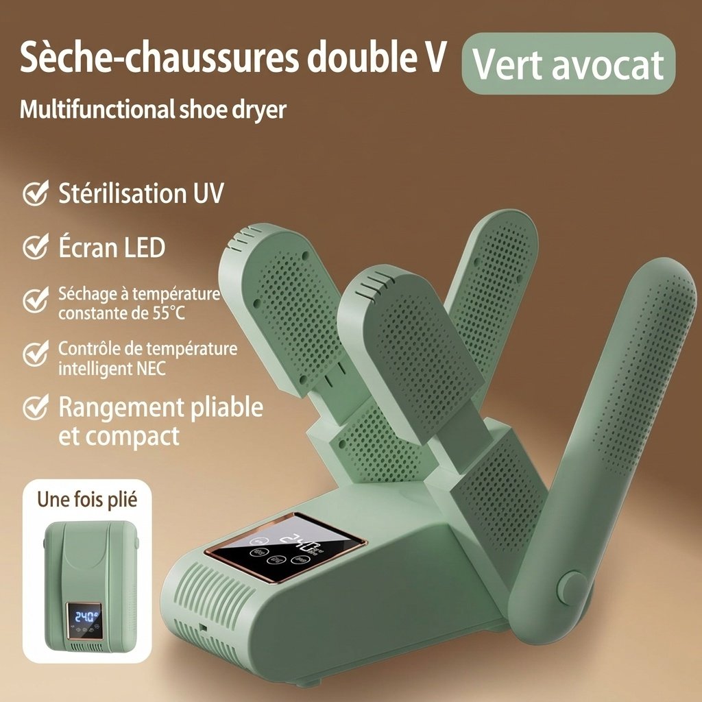 Sèche-chaussures et chauffe-bottes électrique pliable