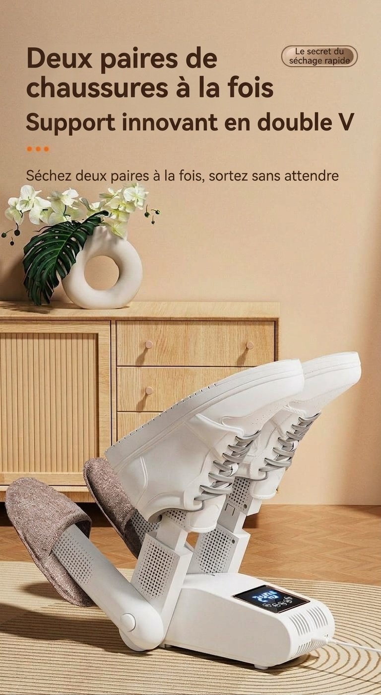 Sèche-chaussures et chauffe-bottes électrique pliable