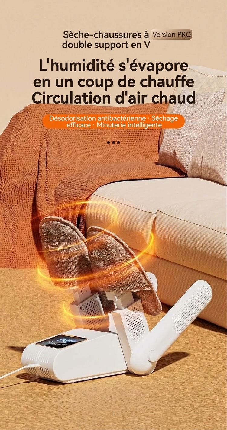 Sèche-chaussures et chauffe-bottes électrique pliable