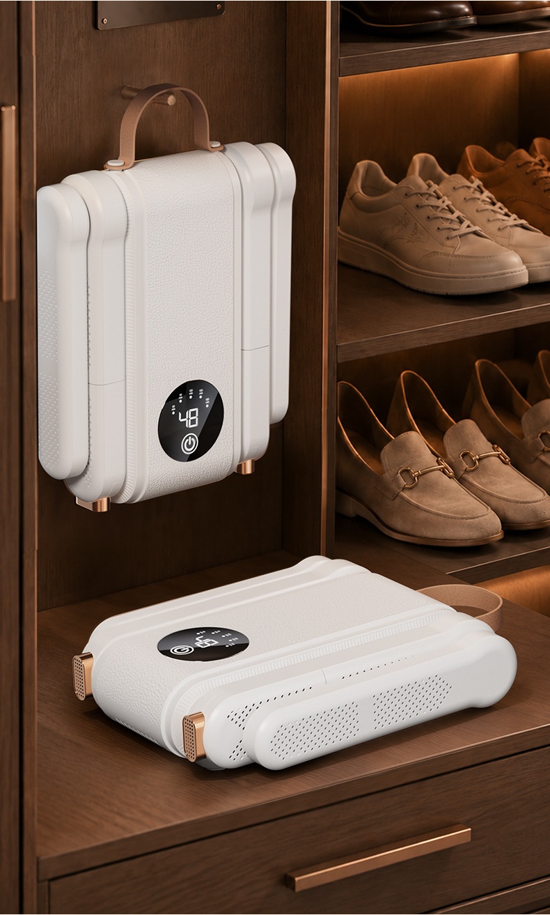 Electric Folding Multi-Arm Shoe Dryer with Digital Display