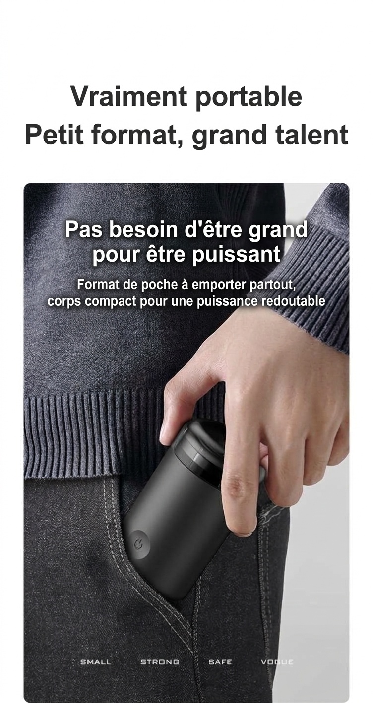 Mini rasoir électrique portable avec écran LED
