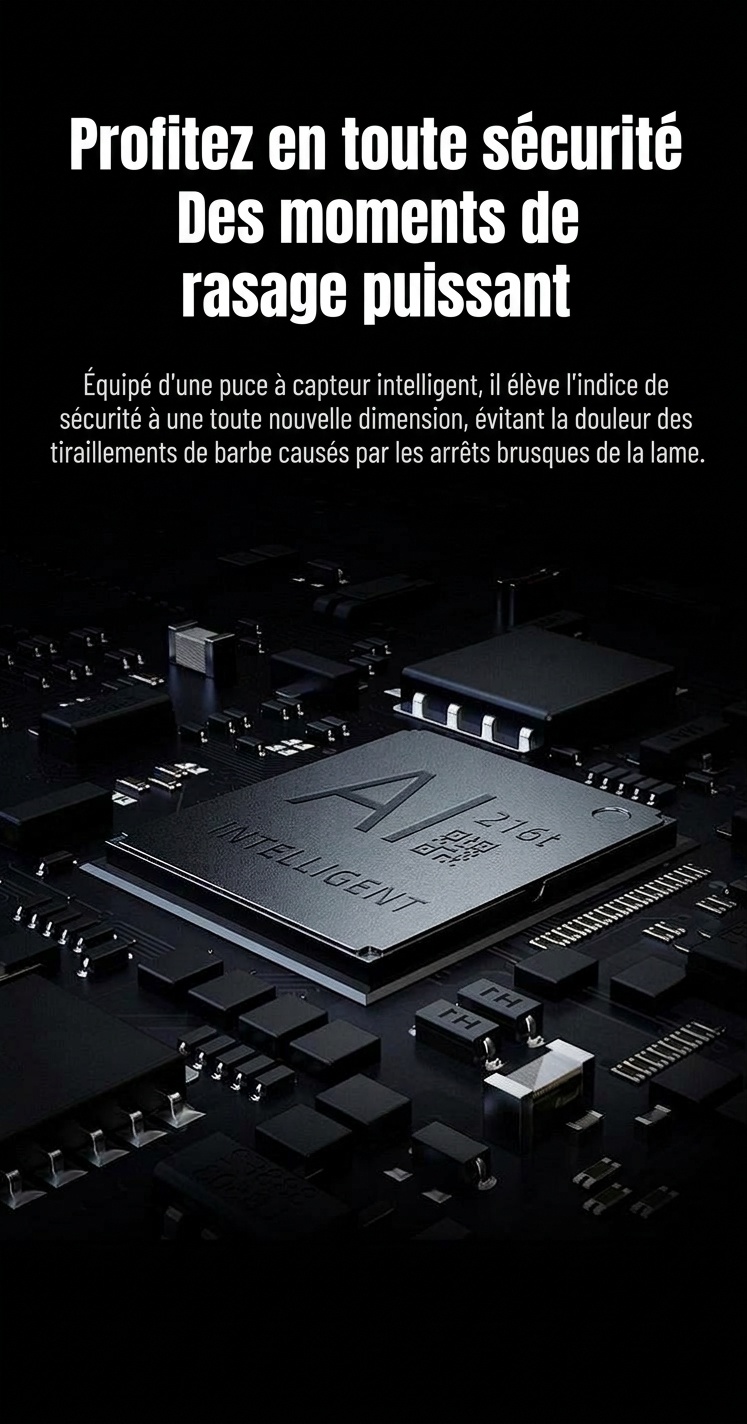 Mini rasoir électrique portable avec écran LED