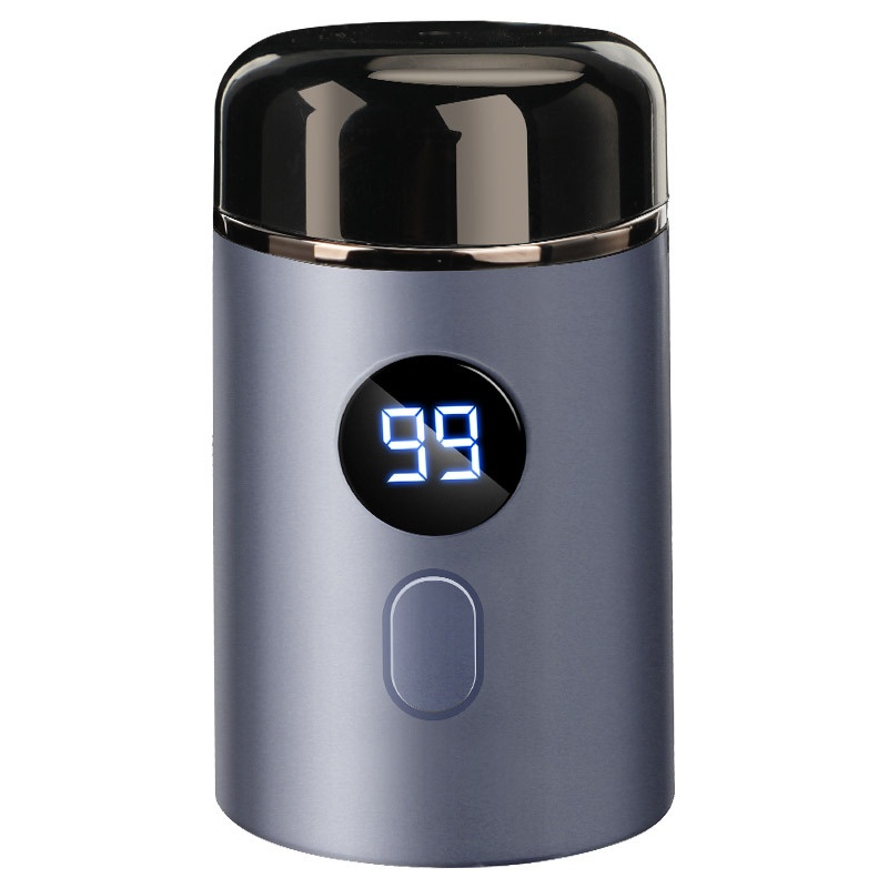 Mini rasoir électrique rotatif portable avec écran LED