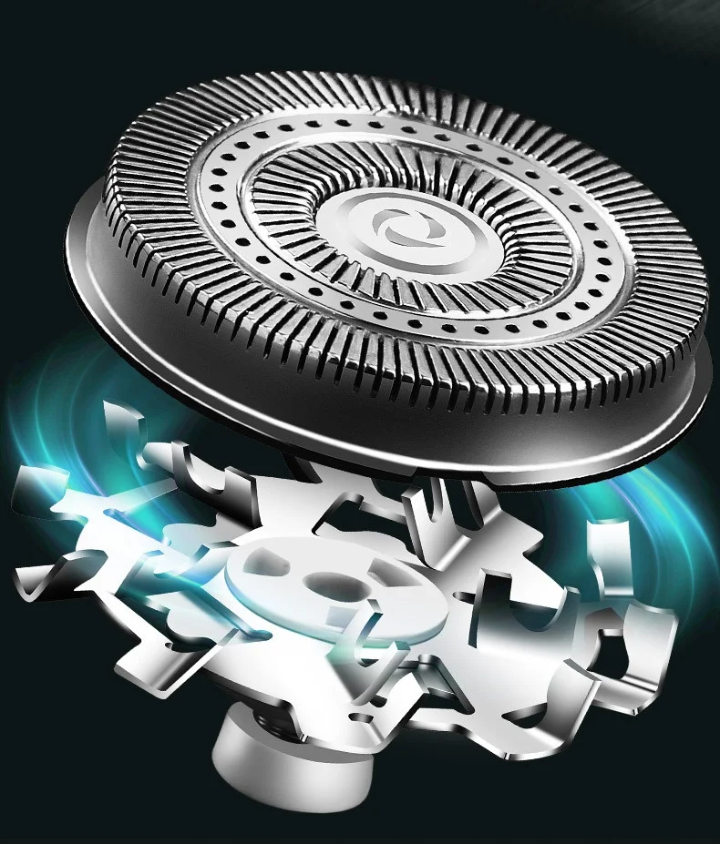 Mini rasoir électrique rotatif portable avec écran LED