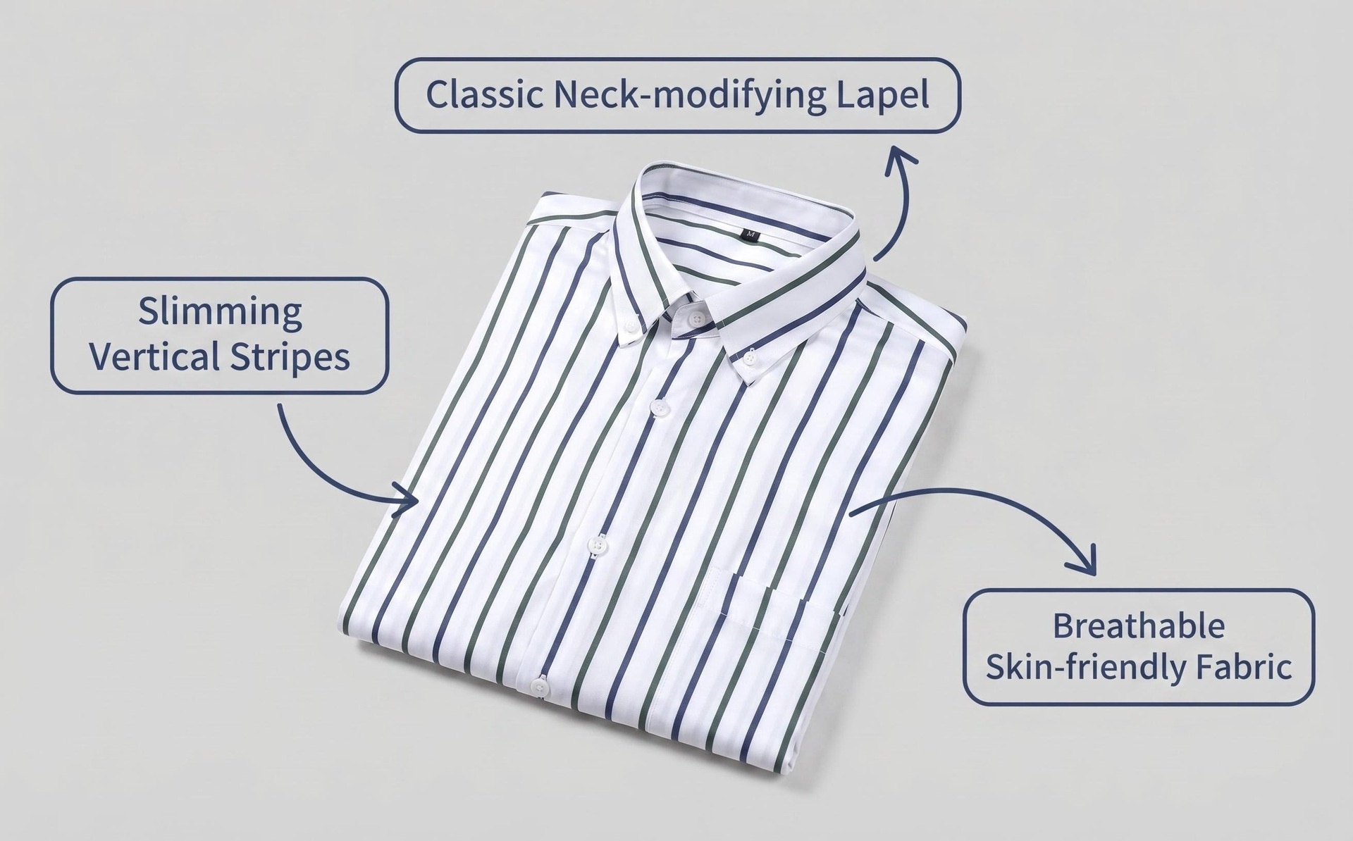 Camisa de hombre de manga larga con solapa y rayas digitales, elástica en cuatro direcciones - Diseño de alta gama