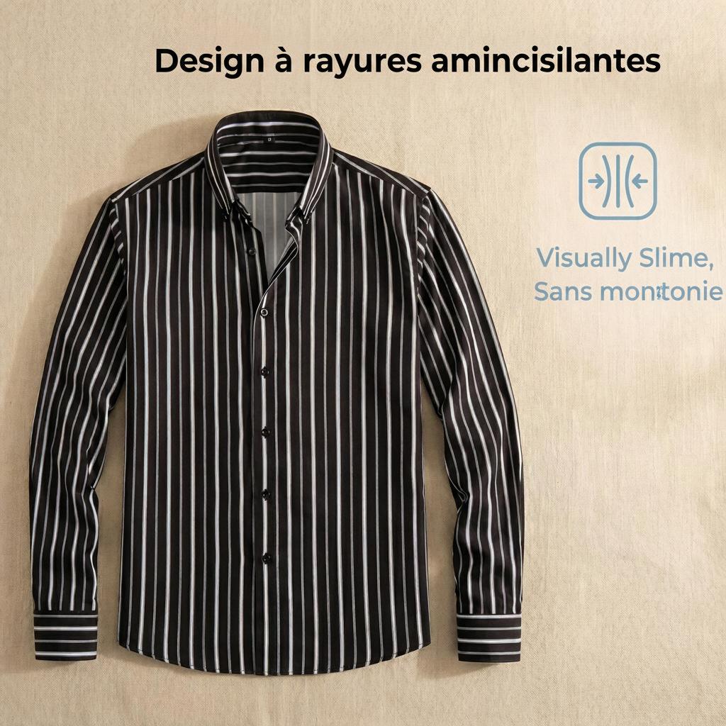 Chemise homme à col montant - Douceur lin respirant