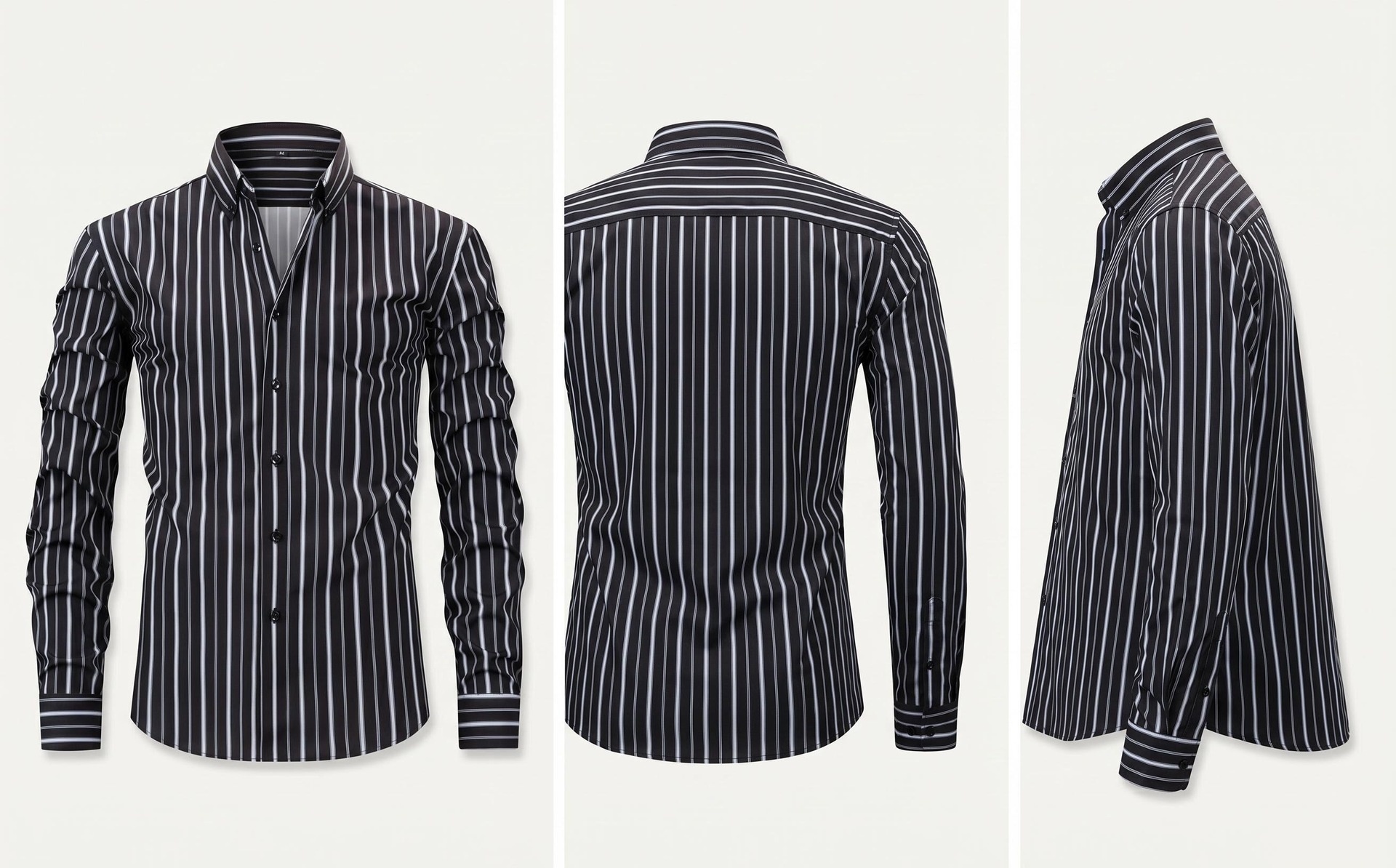 Camisa de hombre con cuello mao - Transpirable y con tacto de lino.