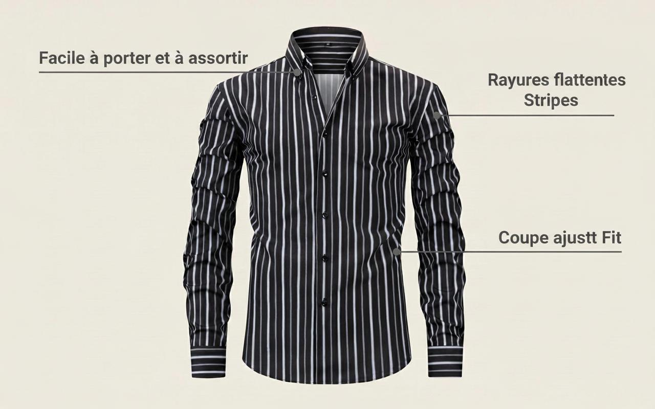 Chemise homme à col montant - Douceur lin respirant