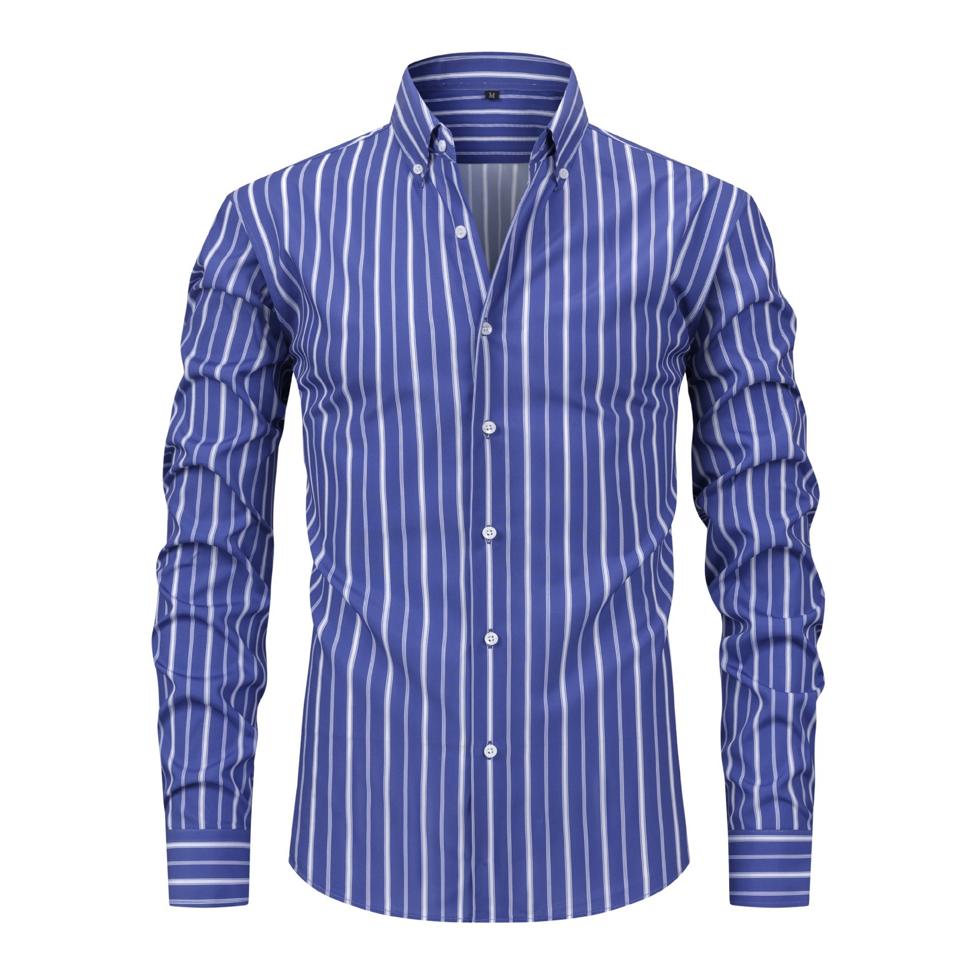 Camisa de hombre con cuello mao - Transpirable y con tacto de lino.