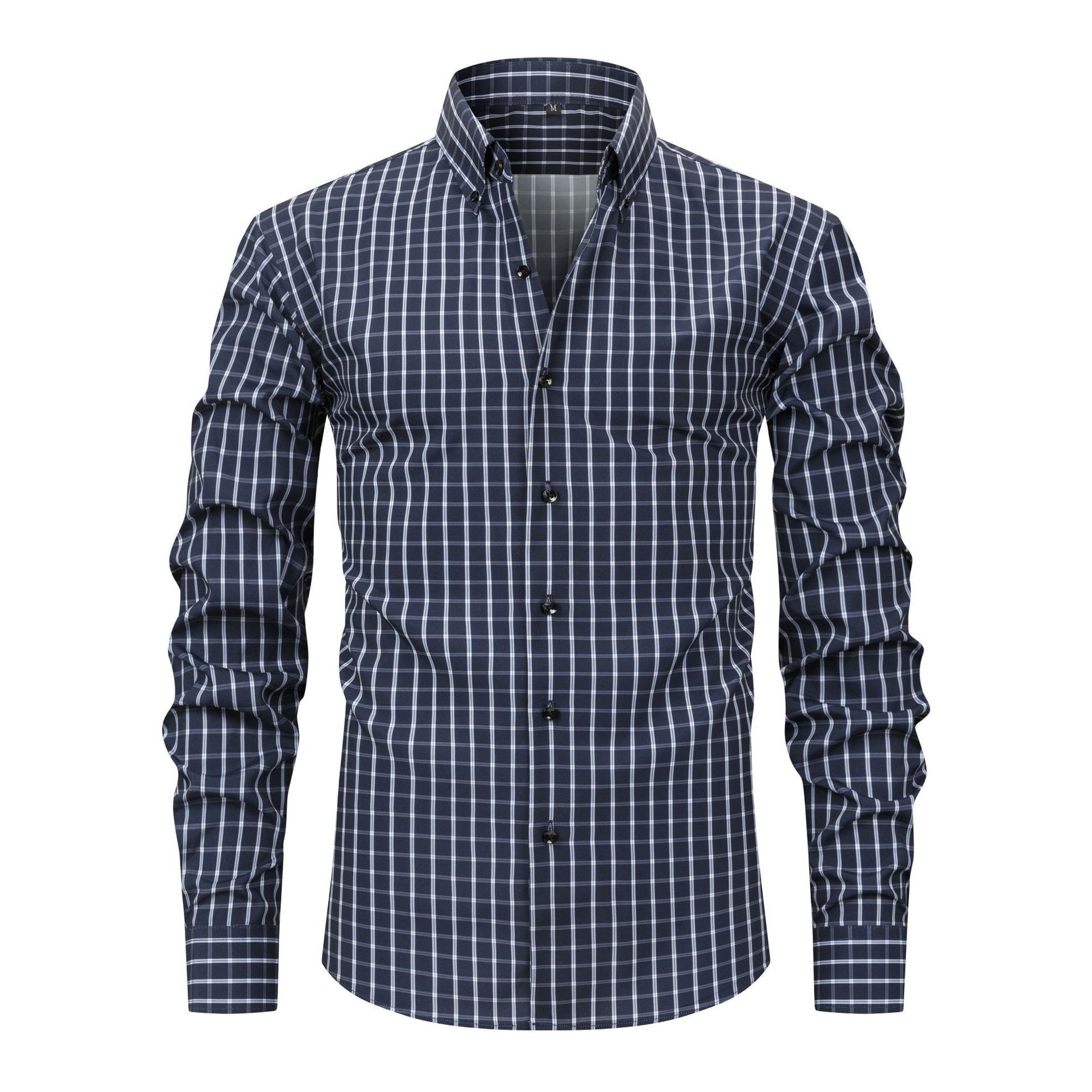 Camisa informal de hombre con cuello mao - Transpirable y con tacto de lino.