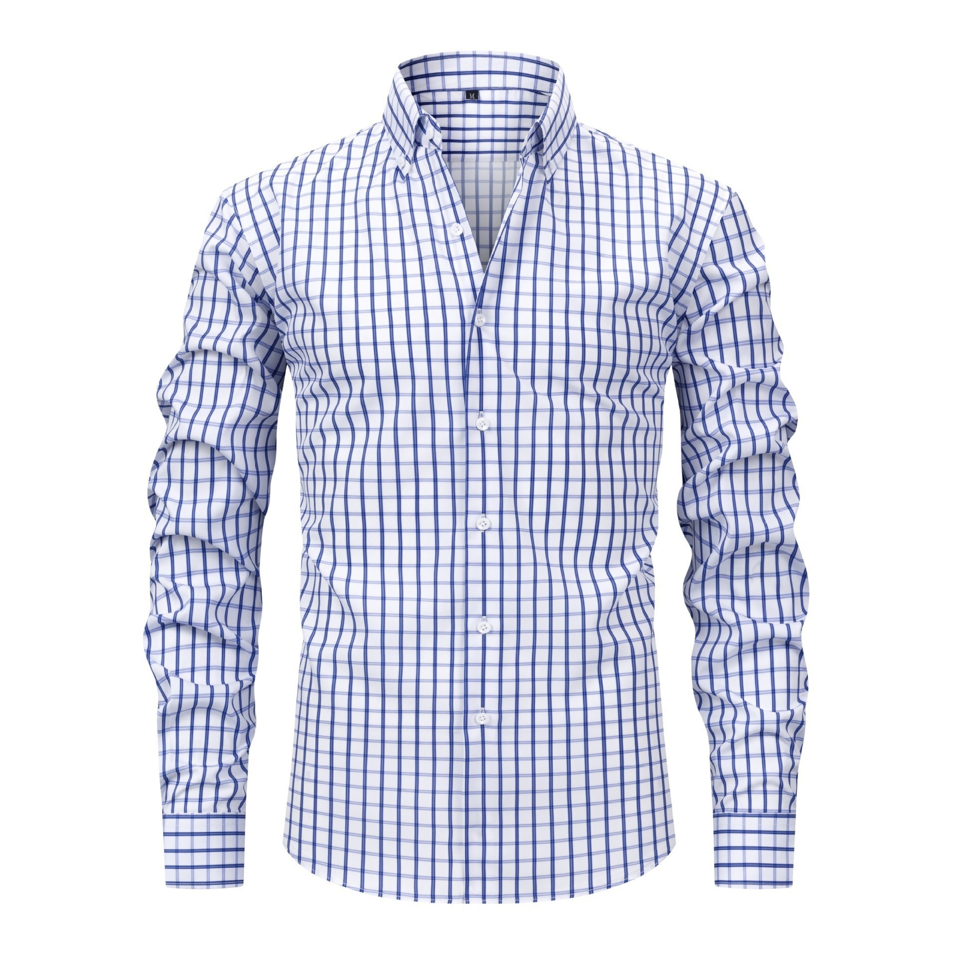 Camisa informal de hombre con cuello mao - Transpirable y con tacto de lino.