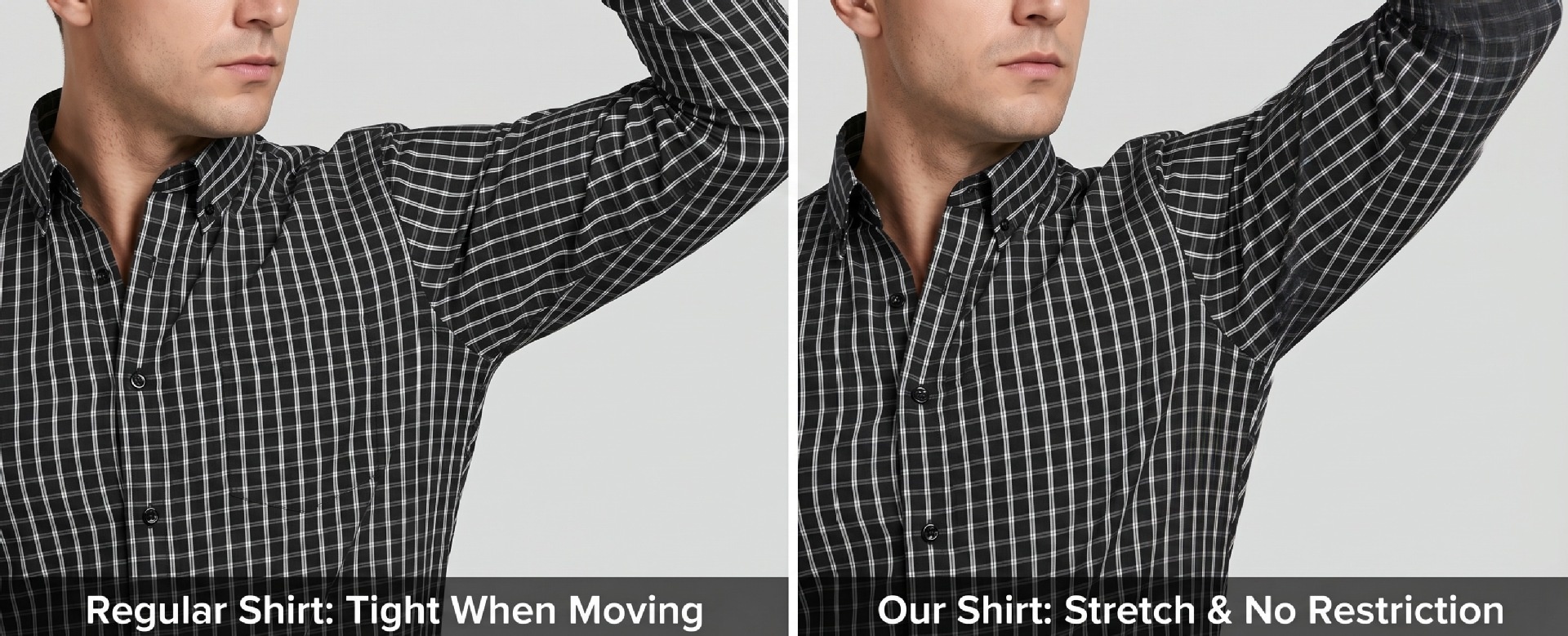 Camisa informal de hombre con cuello mao - Transpirable y con tacto de lino.