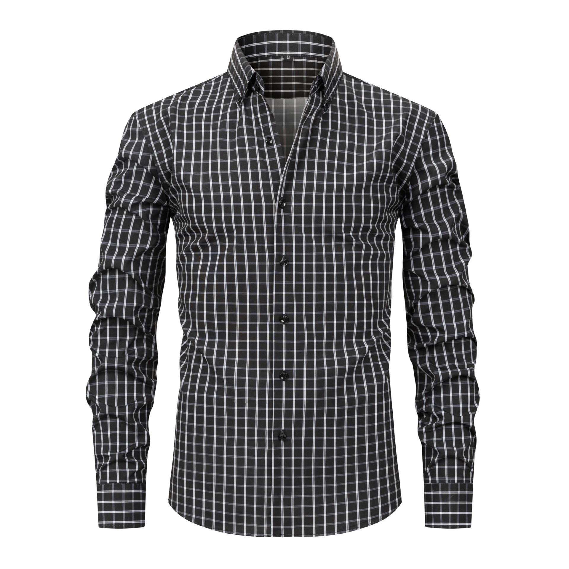 Camisa informal de hombre con cuello mao - Transpirable y con tacto de lino.