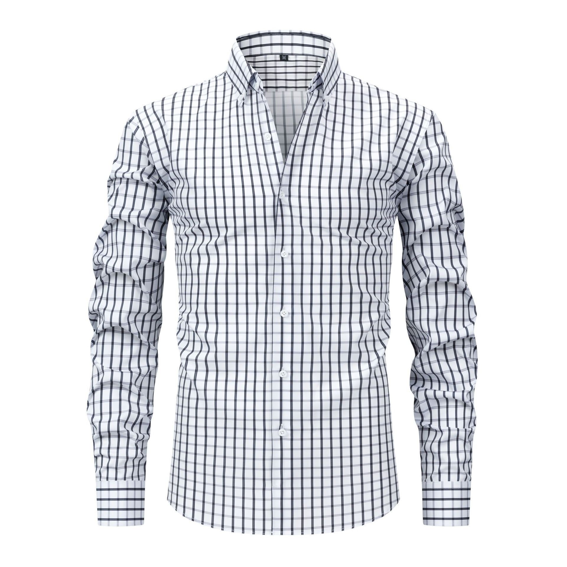 Camisa informal de hombre con cuello mao - Transpirable y con tacto de lino.