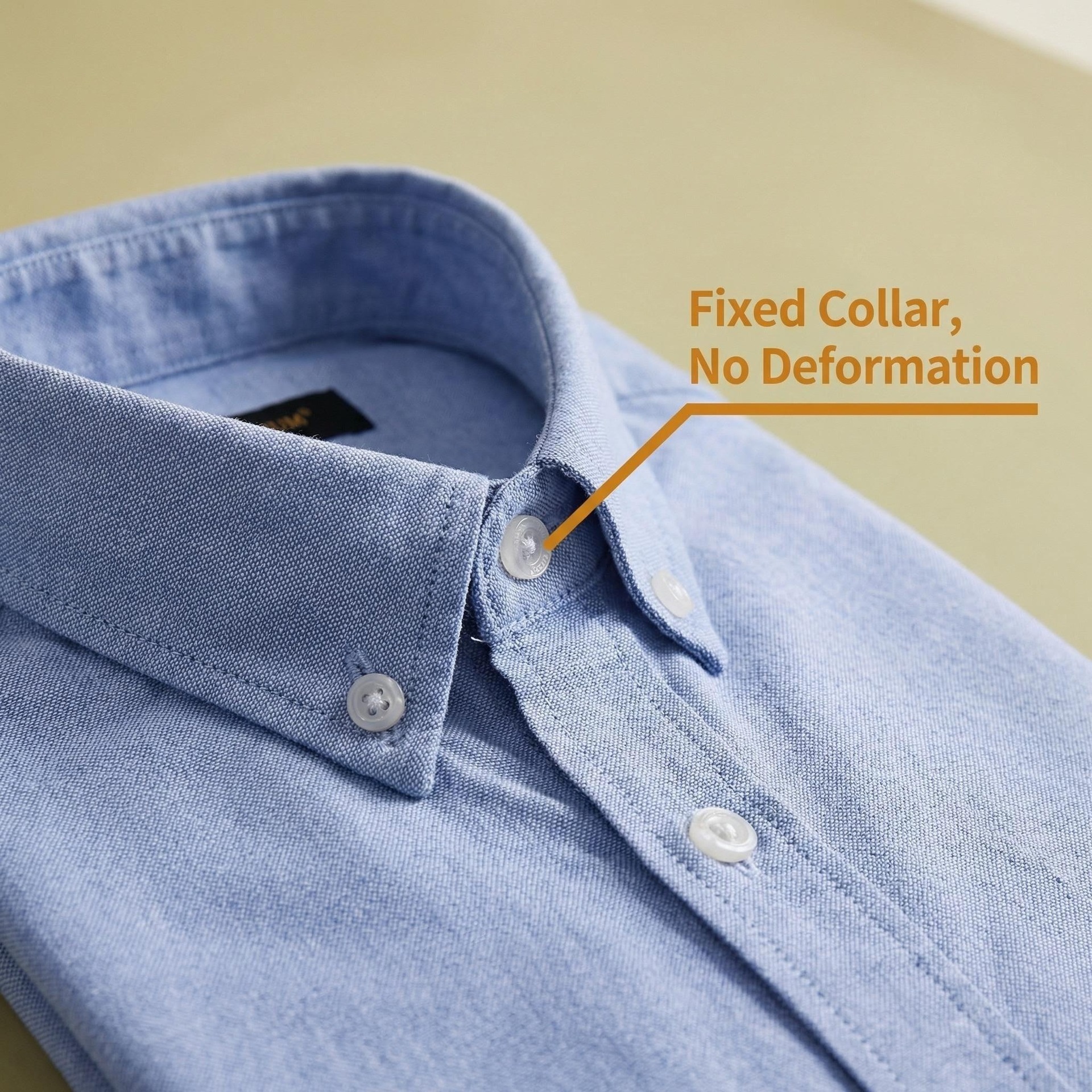 Camisa de manga larga para hombre de algodón puro, tejido Oxford, color liso.