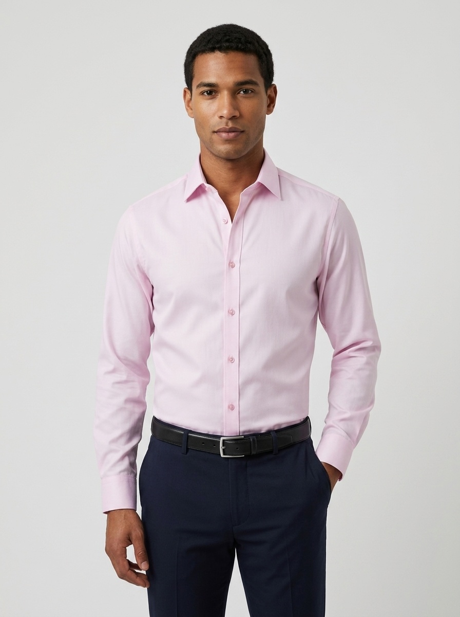 Camisa elástica de hombre con botones - Cuello clásico y cuello alto