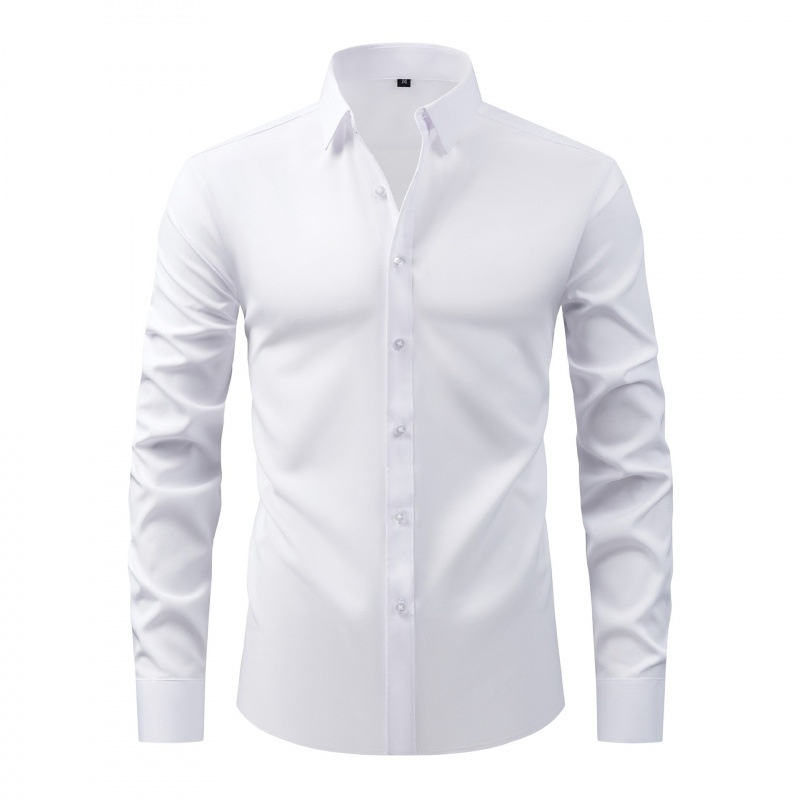 Camisa elástica de hombre con botones - Cuello clásico y cuello alto