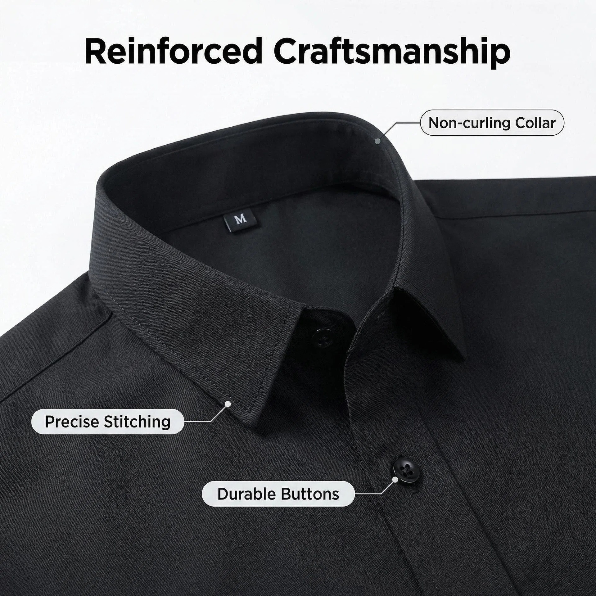 Camisa de manga corta resistente a las arrugas para hombre.