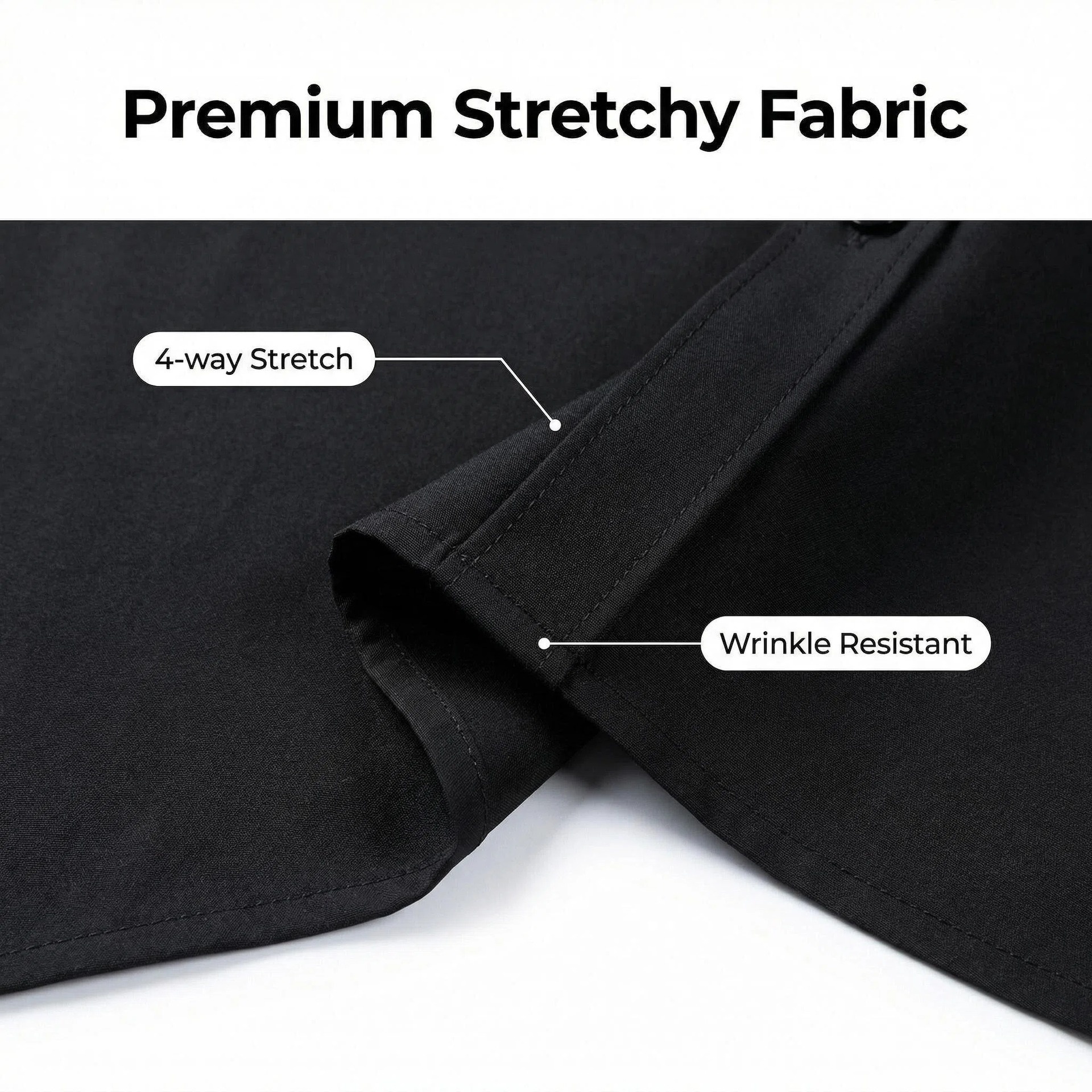 Camisa de manga corta resistente a las arrugas para hombre.
