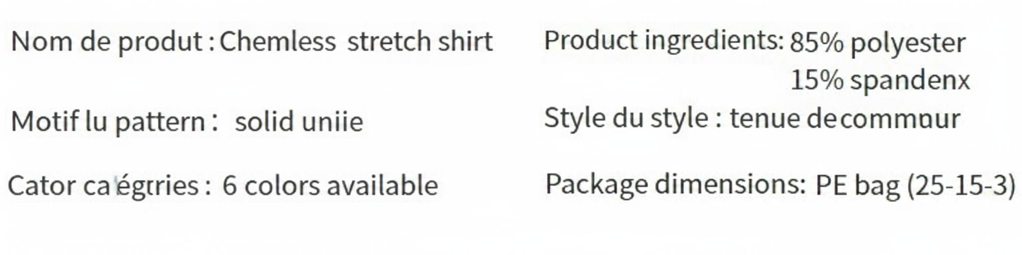 Chemise homme à col montant effet lin - Respirante et extensible