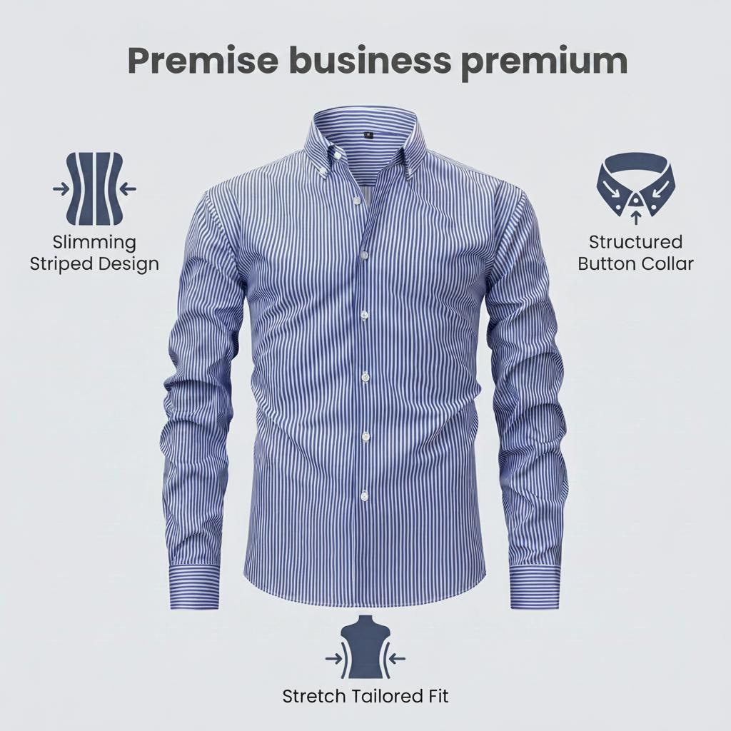 Chemise à col montant pour homme, respirante, aspect lin