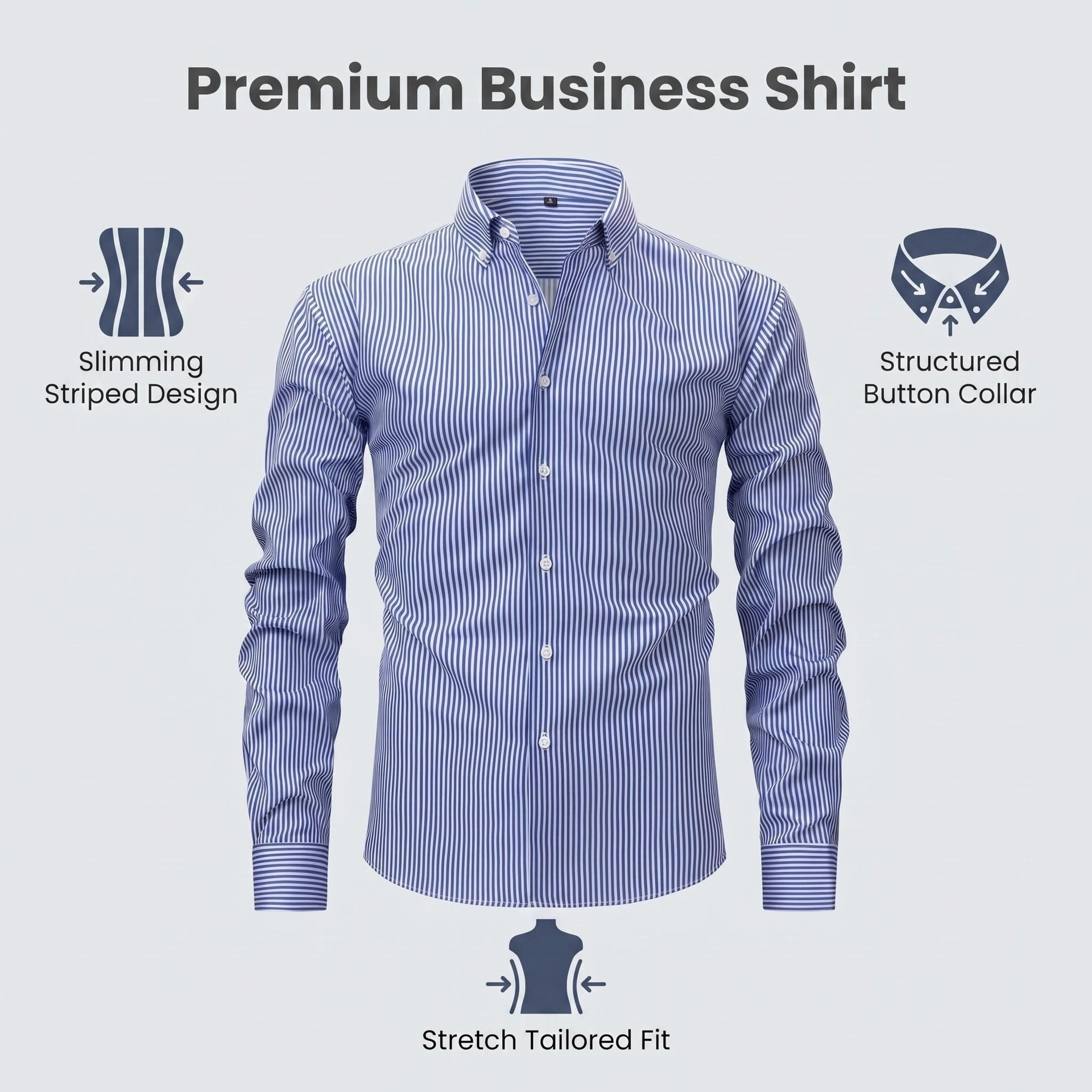Camisa de hombre transpirable con cuello alto y tacto de lino.