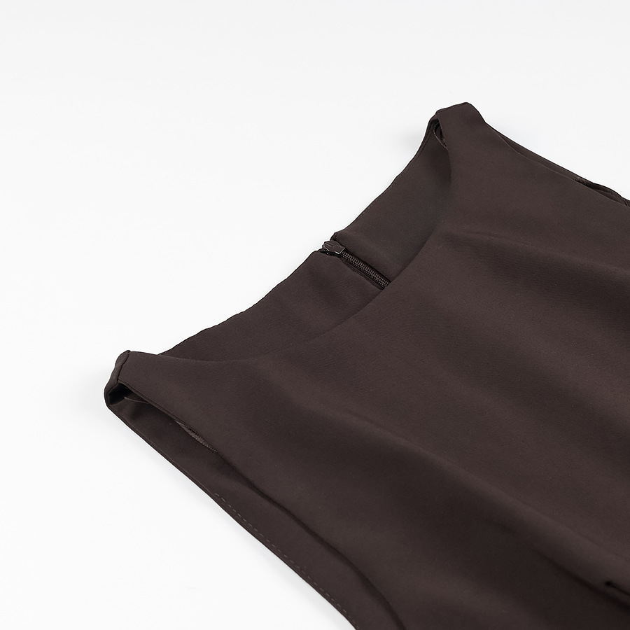 Sleeveless Bow Tie Round Neck Dress KUN-00149