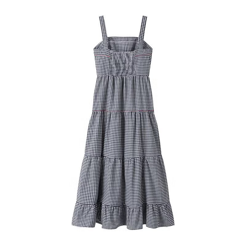 Cotton Embroidered Sundress - Classic European Style KUN-00004