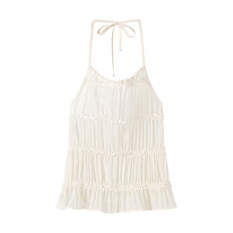 Sexy rückenfreies Neckholder-Cami-Kleid für Damen, zweiteiliges Set KUN-00007