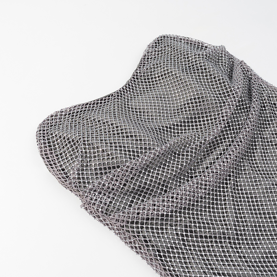 Minivestido ajustado con diamantes de imitación KUN-00064