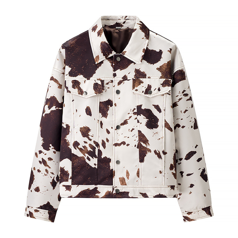 Women's Printed Shirt Jacket - Casual Chic KUN-00061