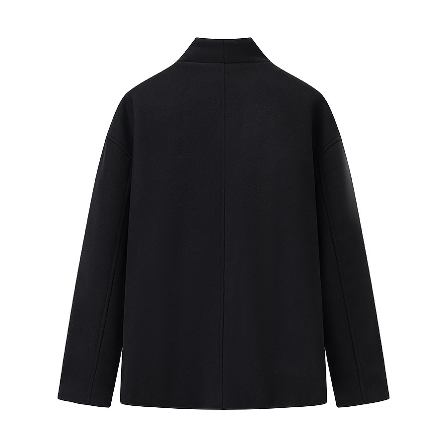 Wool Blend Overcoat - Stylish Women's Double-Breasted Coat KUN-00043