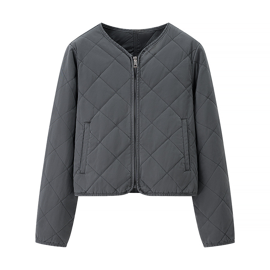 Cotton Diamond Quilted Padded Jacket - Stylish Classic KUN-00026