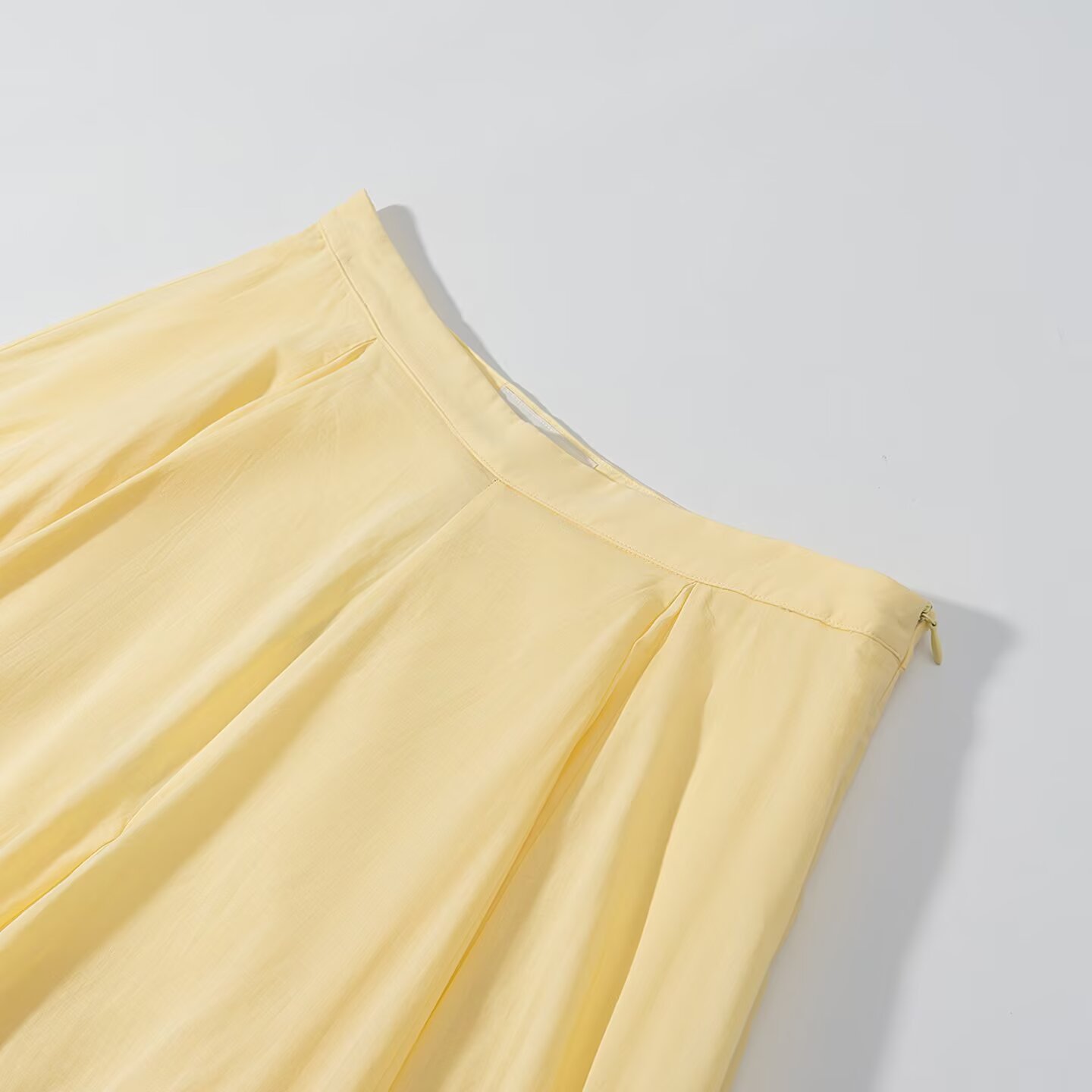 Cotton Midi Skirt - High Waist Wide Flare KUN-00004