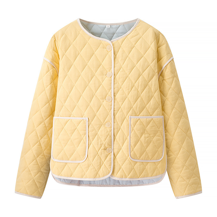 Cotton Women's Jacket Classic Fashion Solid Color KUN-00010