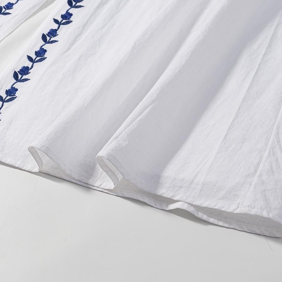 Embroidery Midi Slip Dress - European Chic KUN-00207