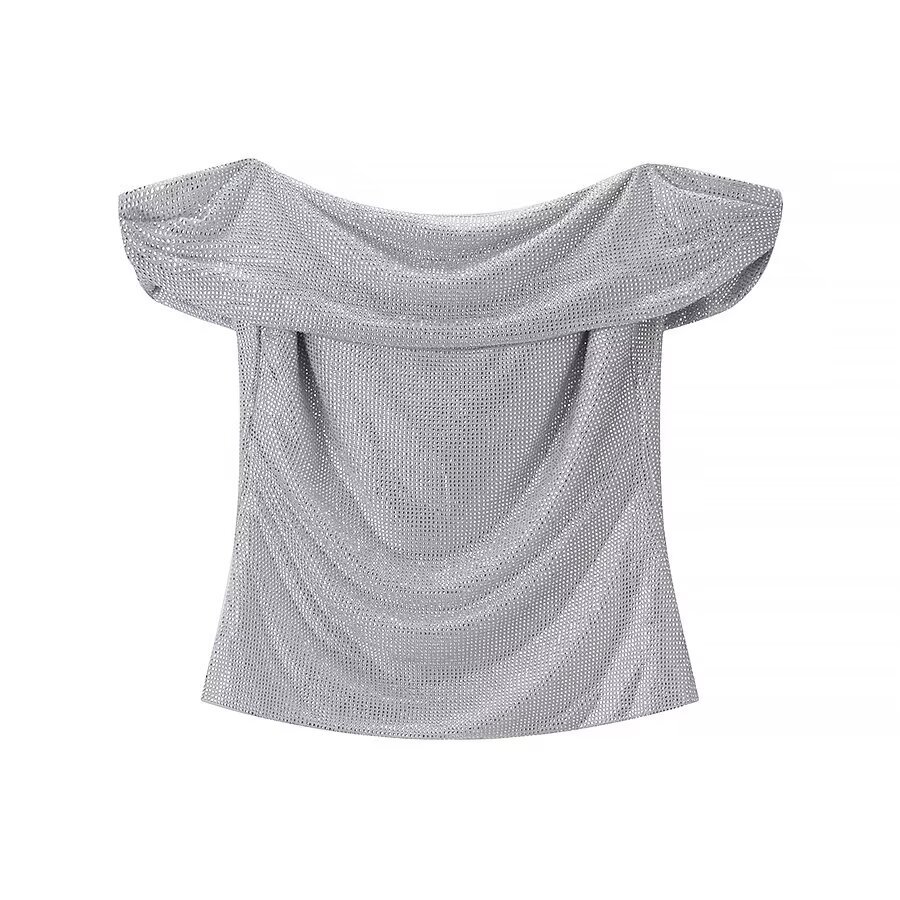 Women's Rhinestone Top - Elegant & Versatile KUN-00080