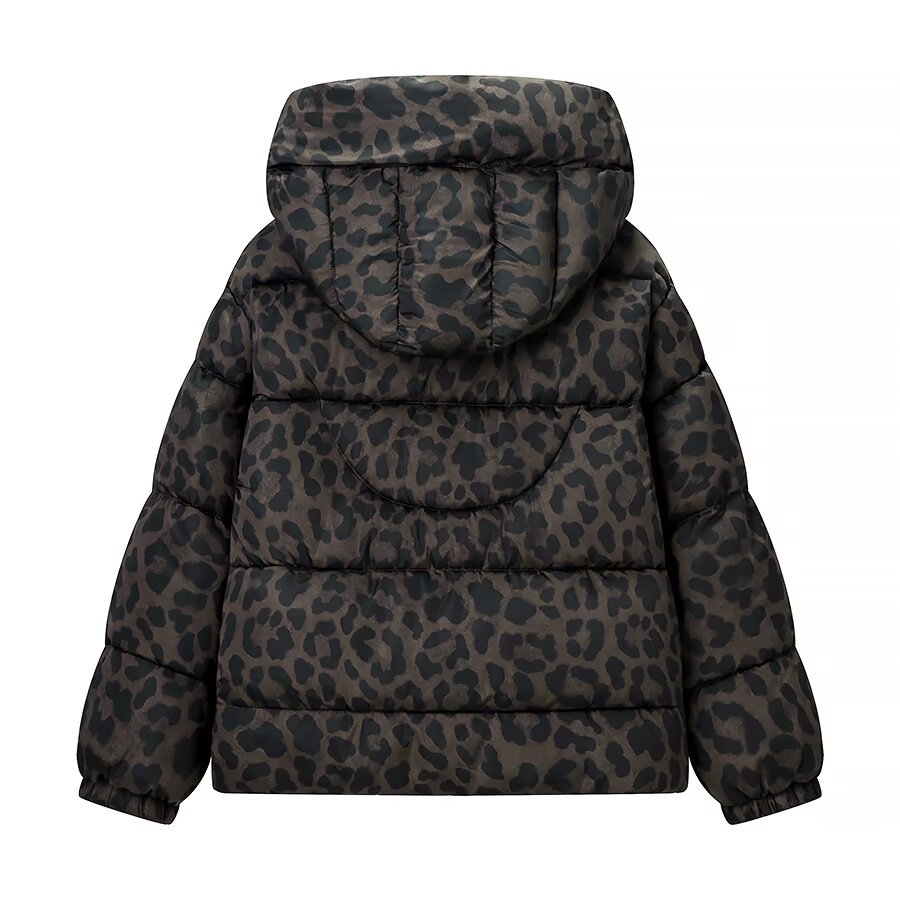 Leopard Print Padded Cotton Jacket - Classic Fashion KUN-00018