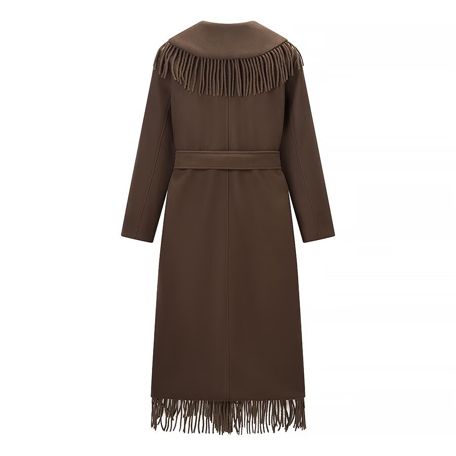 Wool Blend Fringe Jacket - European Style KUN-00015