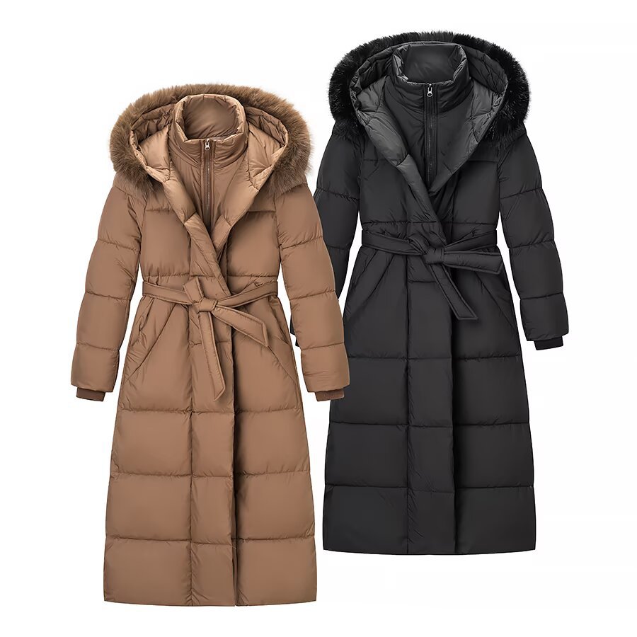 Women's Padded Long Coat Classic Fashion KUN-00020