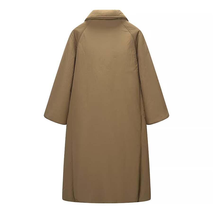 Cotton Blend Longline Padded Coat - Oversized Fit KUN-00008