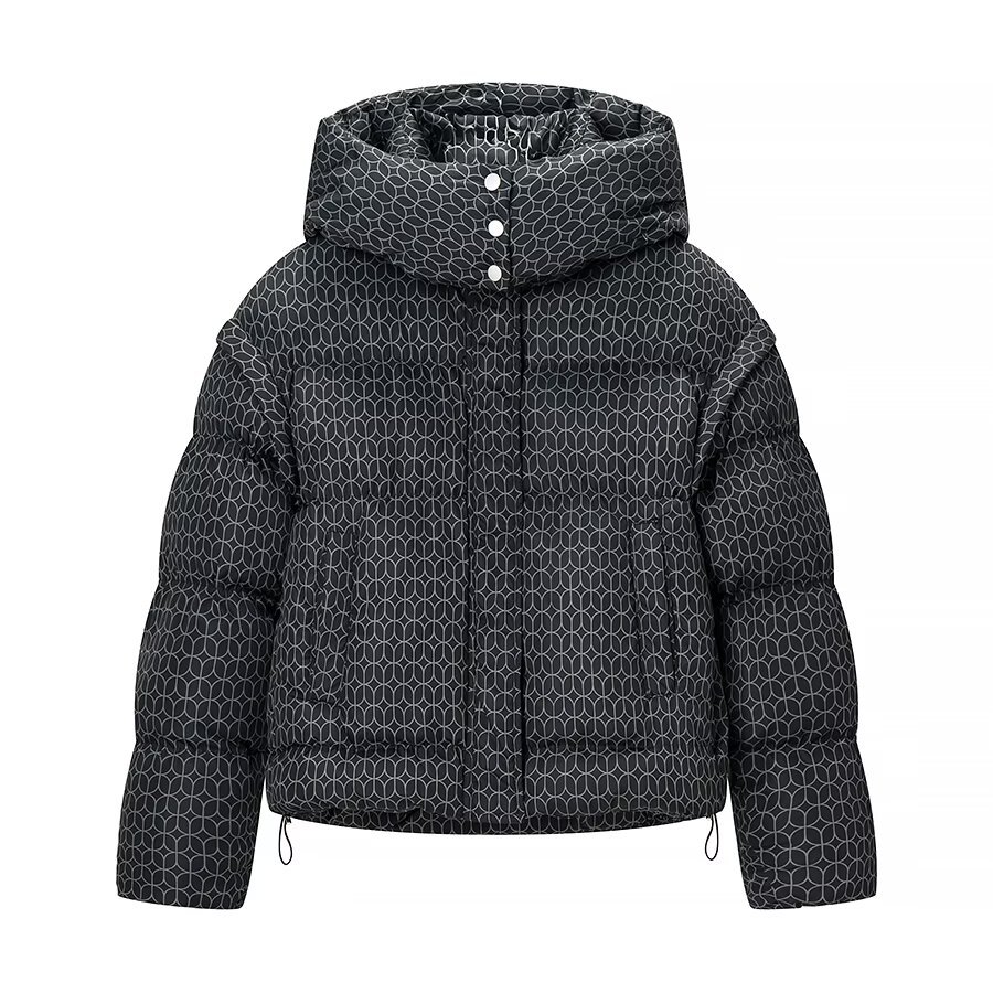 Women's Cotton Padded Jacket - European Style Printed Coat KUN-00004