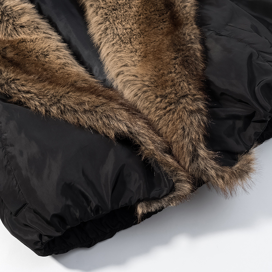 Faux Fur Collar Bomber Jacket Padded Coat KUN-00151