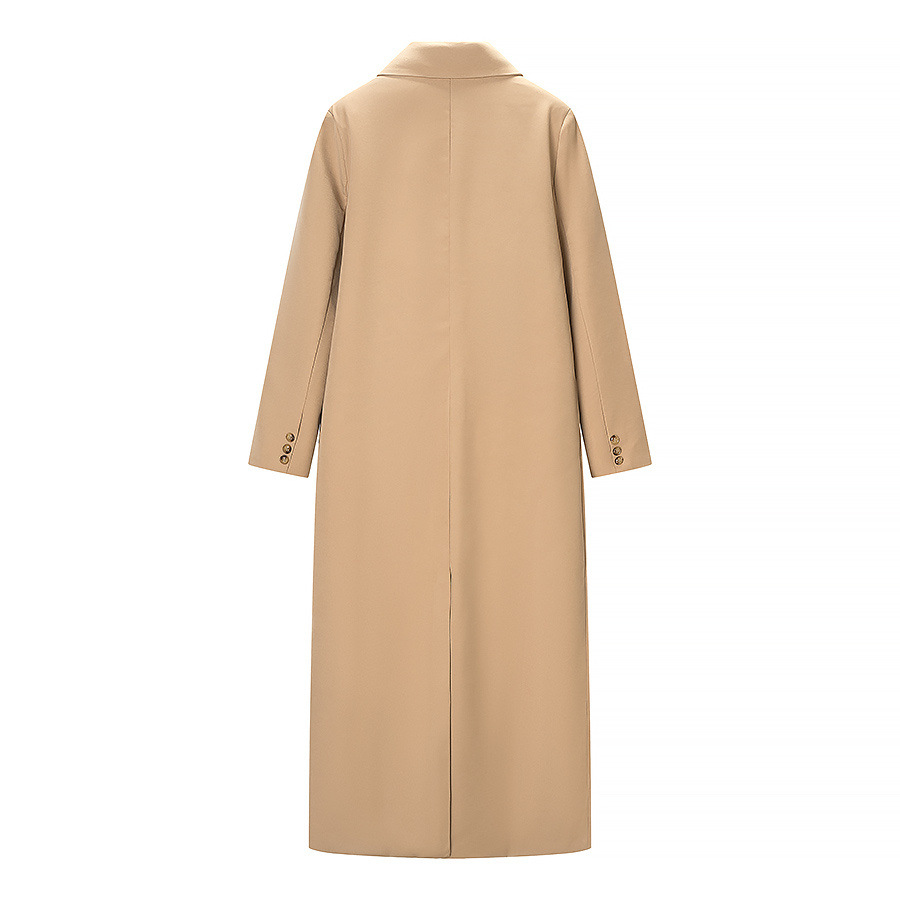 Dames lange jas, klassieke modieuze bovenkleding KUN-00039
